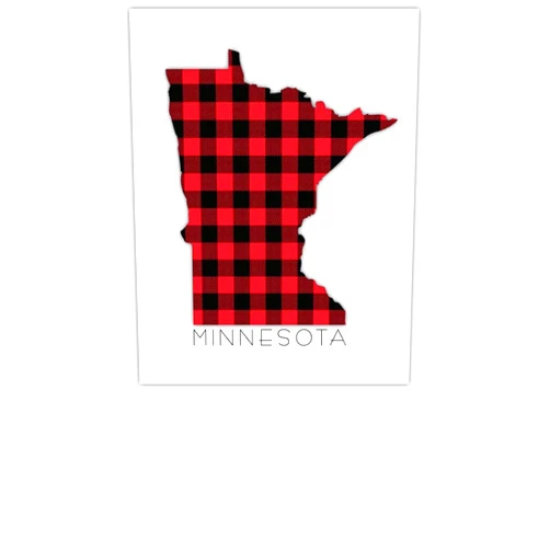 YaYstationery Art Prints - Wall Art - Wall Decor - Home Decor - Nursery Room Decor - Dorm Room Decor - 8 x 10 inches Digital Art Print Unframed - Thick Textured Paper Stock - Minnesota