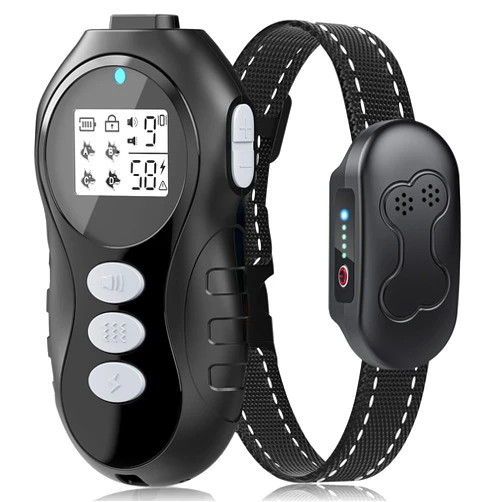 DDZ Dog Shock Collar - 2000FT Range Rechargeable Dog Training Collar with Remote IPX7 Waterproof 4 Training Modes (Flashlight Beep Vibration Shock) Perfect for Small Medium Large Dogs (20-150lbs)