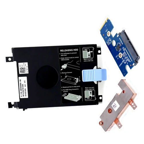 Deal4GO M.2 SSD to 2.5 SATA HDD Board w/ Caddy Carrier 9DYY7 CK36K F07VM replacemnet for Dell Precision 7730 7740