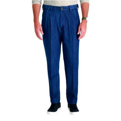 Haggar Men's Pleat & Flat Front Denim - Regular and Big & Tall Sizes