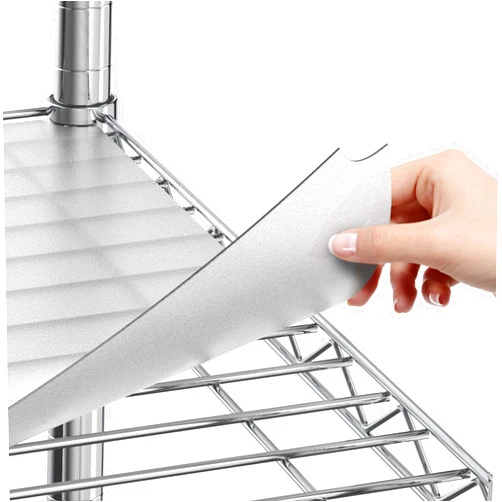 Sterling Shelf Liners Shelf Liners for Wire Shelf System - Set of 4 in Clear - 24 x 48 inch - Plastic Wire Shelving Shelf Mats