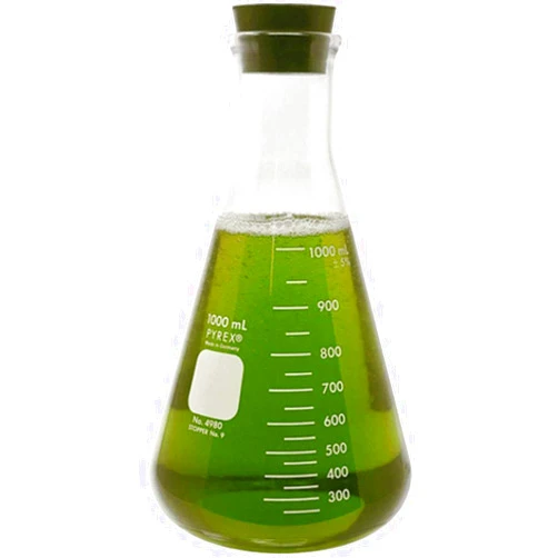 Corning Pyrex #4980-1L, 1000ml Narrow Mouth Erlenmeyer Flask with Rubber Stopper (Single)