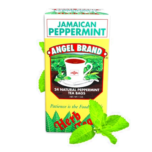 Angel Brand Jamaican Peppermint Tea Bags 24, Herbal Tea easy to Brew, Caffeine-Free Peppermint Tea Organic Provide Fresh Breath Made with Pure Jamaican Peppermint for a Delightful Sip Every Time