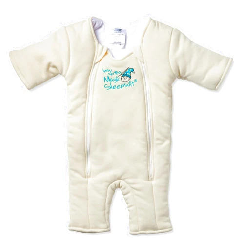 Magic Sleepsuit Baby Merlin's Magic Sleepsuit Transition Product - 3-6 Months Swaddle Transition Sleepsuit - Soft Cotton Material with Double Zipper for Easy Diaper Changes - Promotes Safe Sleep for Babies - Cream