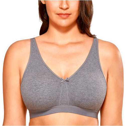 AISILIN Women's Wireless Plus Size Bra Cotton Support Comfort Unlined Sleep