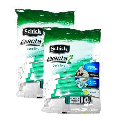 CHLIFE Schick Exacta2 Sensitive Disposable Shaver 20p (10 Count x 2Pack)