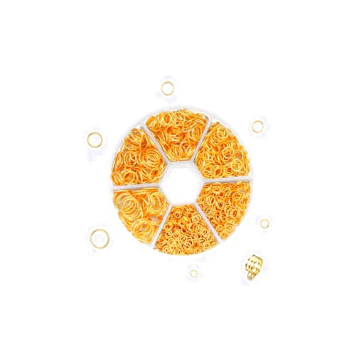 GSXRB 1051pcs O Ring Connectors Stainless Steel Quality Jump Rings Metal Open Jump Rings Set 304 Stainless-Steel Jump Rings for Jewelry Making Connectors (Gold)