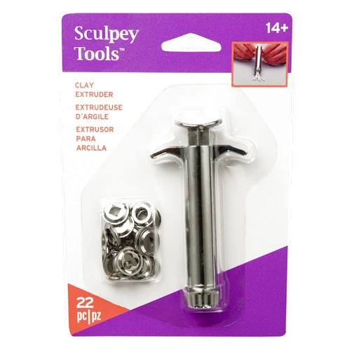 Sculpey Tools Clay Extruder 20 piece set, die cast steel construction, Great for DIY projects using polymer oven-bake clay, great for all skill levels