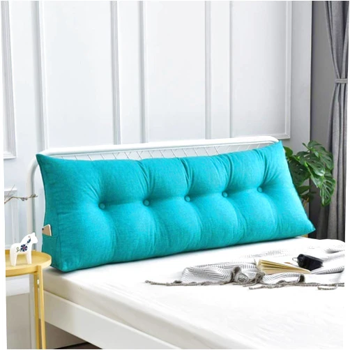 ZHNALIUS Large Soft Comfortable Backrest Headboard King Cushion Pillow for Reading Rest in Twin Bed，Breathable Triangular Wedge Support Positioning backand Back Waist Wall Pillow with Washable Cover
