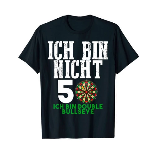 50. Geburtstag Geschenk lustiges New Designs 50. Geburtstag Geschenk lustiges Dart Spruch Double Bullseye T-Shirt