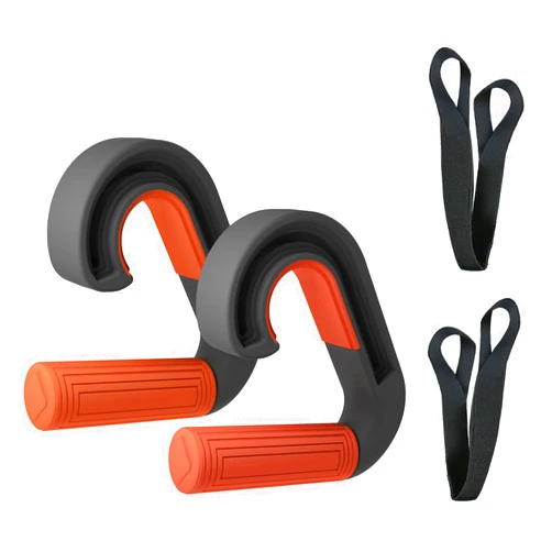 Folaps Pull Up Handles Neutral Grip: Portable Barbell Grip with 2 Detachable Straps for Cable Machine LAT Pull Down T-bar Row Deadlift Shrug