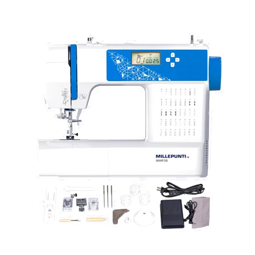 MILLEPUNTI Computerized Sewing Machine with 40 Stitches LCD Display Automatic Needle Threader Include 4 feet and Accessories Perfect for Beginners Quilting and DIY MHP30