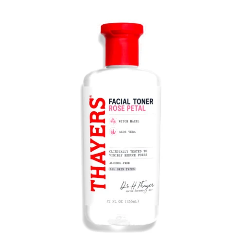 Thayers Alcohol-Free Rose Petal Witch Hazel Facial Toner for Glowing Skin, Soothing, Hydrating, Refreshing Toner for All Skin Types, 12oz (Packaging May Vary)