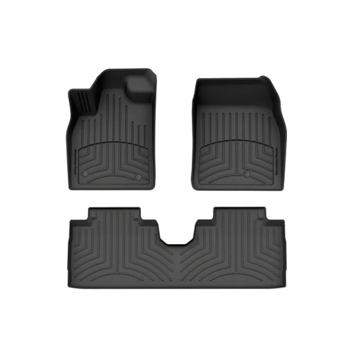 WeatherTech FloorLiner HP Custom Fit Floor Mats for Ford Mustang Mach-E - 1st & 2nd Row (441664-1-2IM), Black