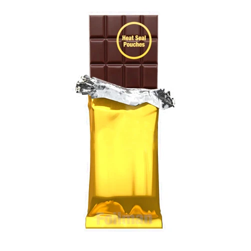 Foilman - Heat Seal Bags (Metallized) For Chocolate Bar Wrapping - Actual bags size 3 x 6 3/8 - Fits Bar Size 2.25 x 5.5 Inches (100 Pack) (Dark Gold)
