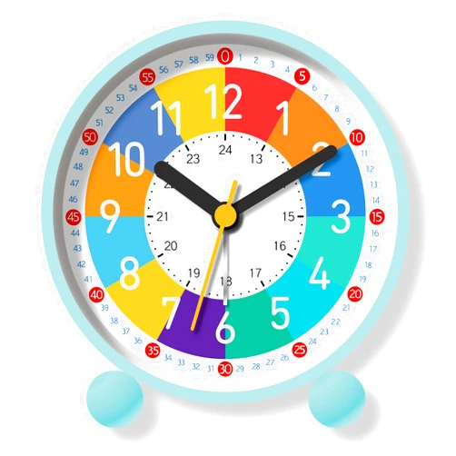 TKCHAX Analog Alarm Clock for Kids Learn to Tell Time, 12/24H Time, Gradual Alarm, Silent, Battery Operated with Press-to-Light Backlight, Ideal for Kids, Teens & Bedroom Decor