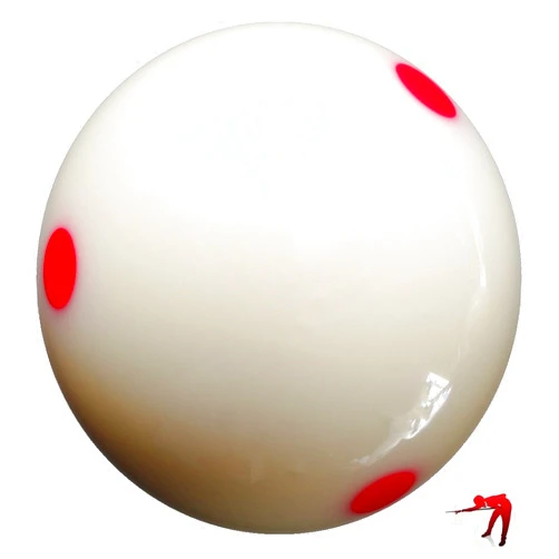 Loto AAA-Grade PRO Cup Standard Pool-Billiard Cue Ball with 6 Dots (2-1/4'', 6 oz)