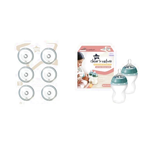 Tommee Tippee Closer to Nature Baby Bottle Nipples, Fast Flow & Closer to Nature Soft Feel Silicone Baby Bottles, Breast-Like Nipples, Anti Colic, Stain and Odor Resistant, 9oz, 2 Count