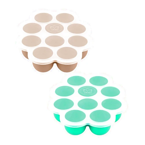 KeaBabies Silicone Baby Food Freezer Tray with Clip-on Lid - 2oz x 10 Pods Baby Food Silicone Freezer Molds, Breast Milk Freezer Tray, Dishwasher, Microwave, BPA-Free Baby Food Storage Tray