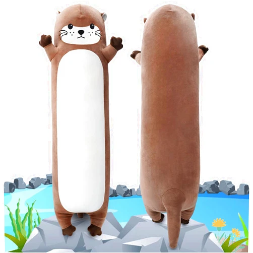 Sprinqdawin Large Otter Stuffed Animal, 20' Long Plush Otter, Cute Plushie Body Pillow, Kawaii Big Plush Toy, Sleeping Hugging Pillow for Kids & Adults