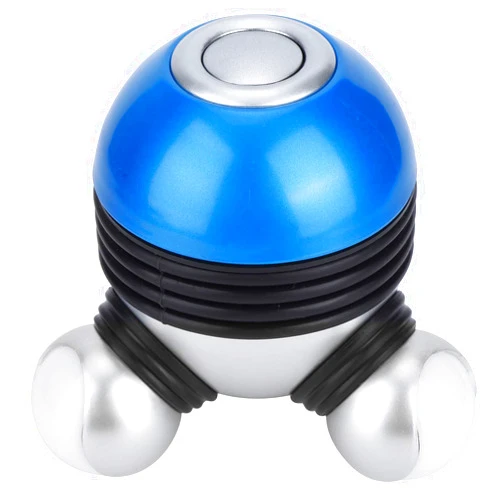 CDQL Mini Portable Hand Held Body Vibrating Massager Electric Full Body Massager with LED Light Battery Operated Vibration Massage for Hand Head Neck Back Legs Arms Pain Release (Blue)
