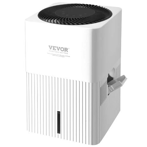 VEVOR Evaporative Humidifiers Mist-Free 3L, 300 ml/h Cool Moisture Humidifier and Air Purifier for Whole House up to 473.6 sqft, 4-Speeds & 1-12h Timer Settings, Premium Filter for Bedroom, Home