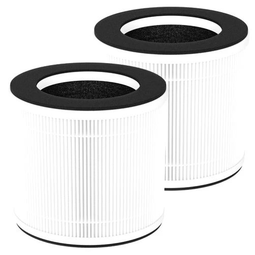 Harebery HKJ-50A Replacement Filter, Compatible with HUMSURE Air Cleaner Purifier HKJ-50A for Bedroom Small, 3 Stage Filtration HEPA Filter, 2 Pack.