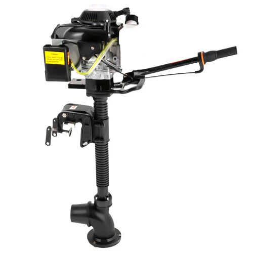 MuChaIOAK Hangkai Jet Pump Outboard Motor, 4-Stroke 4HP Gasoline Boat Engine with Wind Cooling System Tiller Control CDI System for Inflatable Boats, Canoes and Aluminum Fishing Boat 55CC
