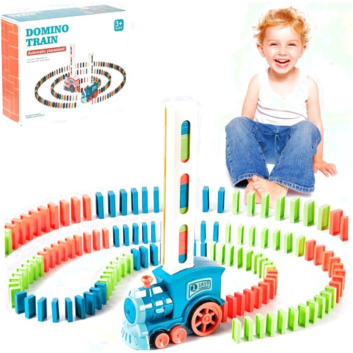 ECARDELLa Domino Train Toy: The Ultimate Creative Dominoes Automatic Stacking Game - 180 PCS of Stacking Fun for Kids 3+ Year Old - Perfect for Birthday
