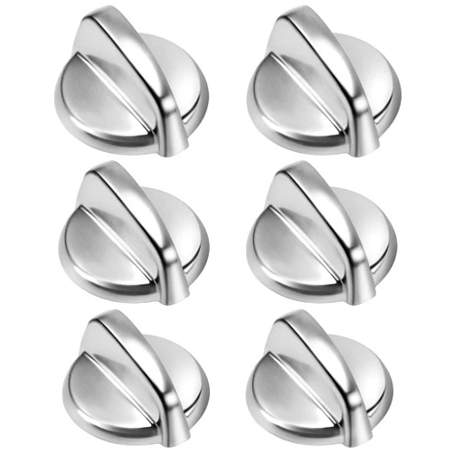 Blutoget Upgraded WB03T10284 PS2321076 Burner Control Knobs 6 Pack Fit for General Electric GE Range/Stove/Oven Knob - WB03T10284 Ge Appliance Knob Replaces 1373043 AP4346312 AH2321076 EAP2321076
