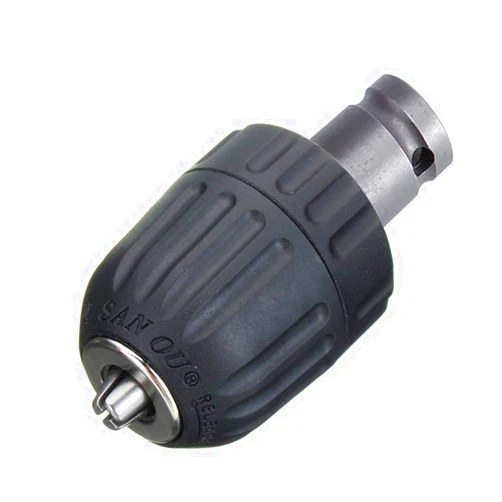 Yakamoz 0.8-10mm Keyless Drill Chuck Quick Change Converter Conversion Tool with 1/2 Inch Socket Square Female Adapter for Air Impact Wrench | 1/32