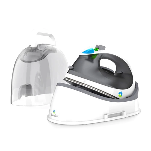Steamfast SF-760 Portable Cordless Steam Iron, With Carrying Case, Non-Stick Sole Plate, White