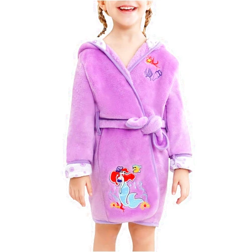 JUNG KOOK Toddler Baby Boys Girls Cartoon Bathrobe Cape Beach Towel Hoodie Robe Night-Robe