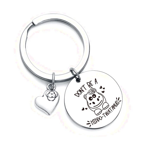 NOTHERS RSZOTW Hippopotamus Lover Gift Hippo Charm Keychain Friend Cousin Jewelry Hippo Theme Keychain