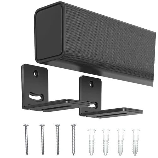 USX MOUNT Soundbar Mount for Samsung, Sony, LG, Vizio, Bose, Onn & More Sound Bar Mounts-Universal Soundbar Bracket Under TV, Floating Speaker Wall Bracket 1 Pair Speaker Shelf
