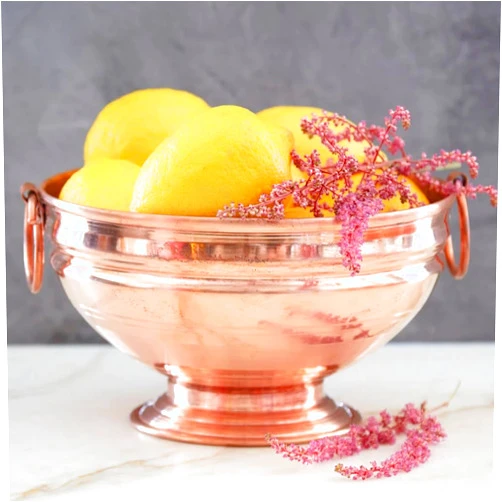 Cook Eat Serve Craft Large Copper Footed Bowl