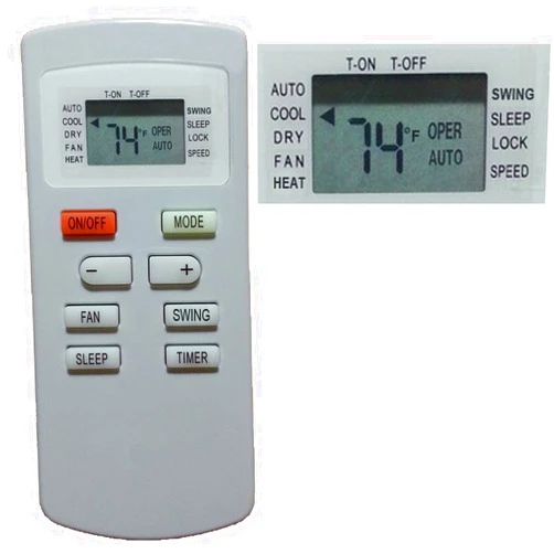 YING RAY Replacement for Soleus Air GREE Air Conditioner Remote Control for Model GM-WAC-10ESE-C GM-WAC-12ESE-C GL-PAC-08E4 SG-PAC-08E4 (Display in Fahrenheit)