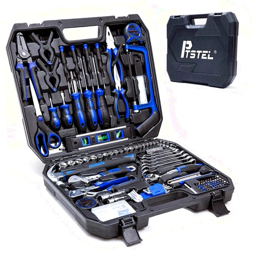 PTSTEL Home Repair Kit, PTSTEL 228 Piece Household Hand Tool Kit Perfect For Homeowner, Diyer, Handyman, General Home/Auto Repair Tool Set With Toolbox Storage Case