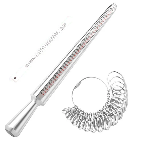 Awxevcik Ring Sizer Measuring Tool Set,Plastic for Gauge Finger Measurement Sizing Mandrel Ring Sizer Tools for Jewelry Sizing Measuring