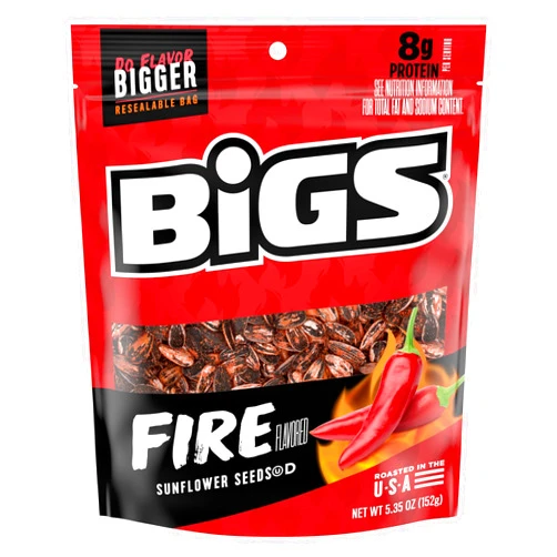 Bigs Fire Flavored Sunflower Seeds, Spicy Sunflower Seeds, 5.35 oz.