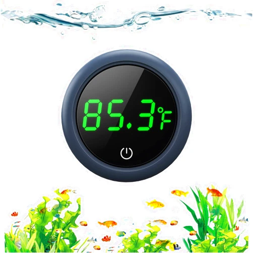 PAIZOO Fish Tank Digital Thermometer Accurate LED Display to ±0.9°F Tank Thermometer Aquarium Temperature Measurement Suitable for Fish, Axolotl, Turtle or Aquatic