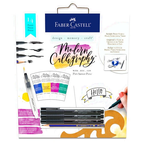 Faber-Castell Modern Calligraphy Kit - Lettering and Calligraphy Crafts for Adults with Pitt Artist Pens