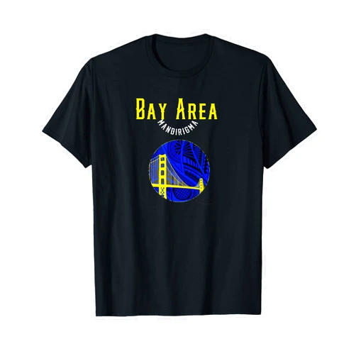 Golden State Mandirigma Apparel San Francisco Bay Area Bridge Tee- Polynesian Warrior Tattoo T-Shirt
