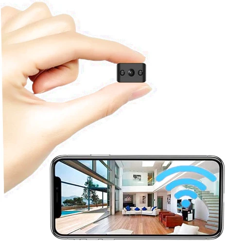 ZHOUCXZDA Mini Wireless Camera WIFI Security Camara Smallest 1080P HD Home Indoor Outdoor Cameras Room Dog Pet Cams, Nanny Cam 118 Angle Night Vision Tiny House Room Door Cam for Home,Can No Need WiFi Camera