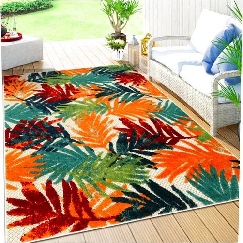 COZYLOOM Courtyard Indoor/Outdoor Area Rug 8'9