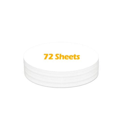 Ezyaid White Cardstock Paper Circles for Kids Arts and Crafts, Thick Cardstock 6 Inches Cutout Round Shape, Circular 92lb/250gsm Pre-Cut Heavy Card Stock 72 Sheets for School Crafting Supplies