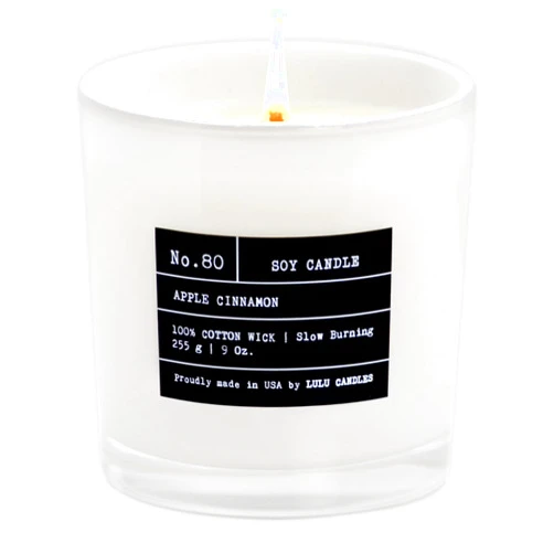 Lulu Candles | Apple Cinnamon | Luxury Scented Soy Jar Candle | Hand Poured in The USA | Highly Scented & Long Lasting (9 Oz.)