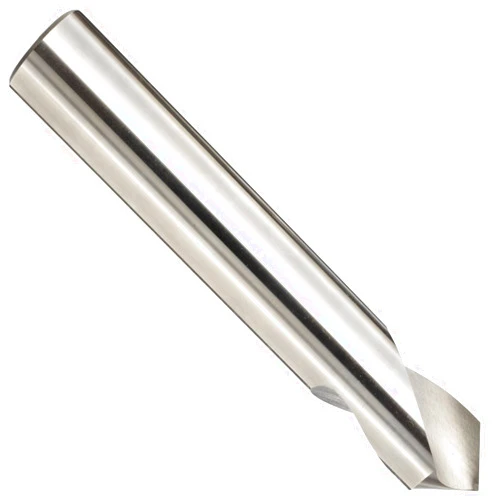 YG-1 - 0161L High Speed Steel NC Spotting Drill Bit, Uncoated (Bright), Straight Shank, Slow Spiral, 90 Degree, 1/4