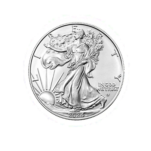 US Mint 2024 American Silver Eagle .999 Fine Silver in Direct Fit Air Tite with our Certificate of Authenticity Dollar Uncirculated US Mint