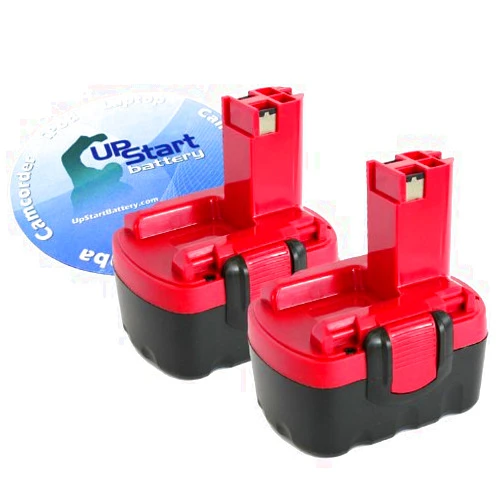 Upstart Battery 2-Pack Bosch 14.4V Battery Replacement - Compatible with Bosch 32614, BAT040, 33614, BAT140, PSR 14.4VE-2, GSR 14.4 V, GDS 14.4 V, GDR 14.4 V, ART 26, AHS 41, 53514, 52314, 13614, BAT038, 3660K, 35614, 34614, 15614, BAT159, BAT041 (1300mAh, NICD)